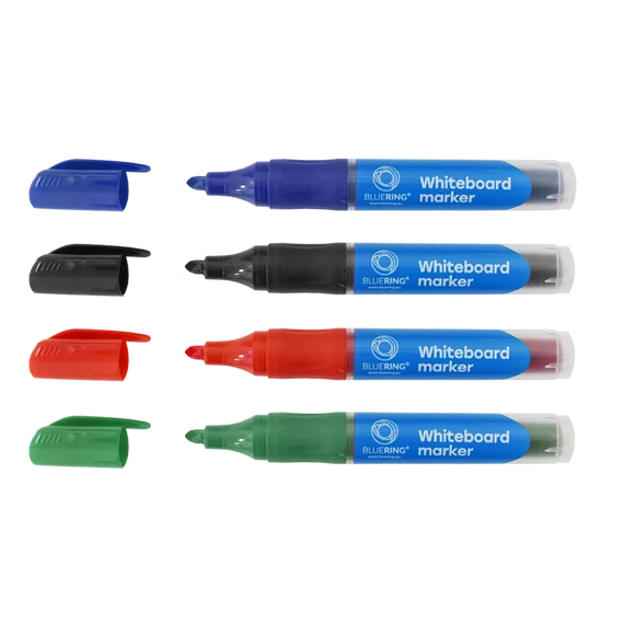 Táblamarker 3mm, kerek, cserélhető betétes, Bluering fekete
