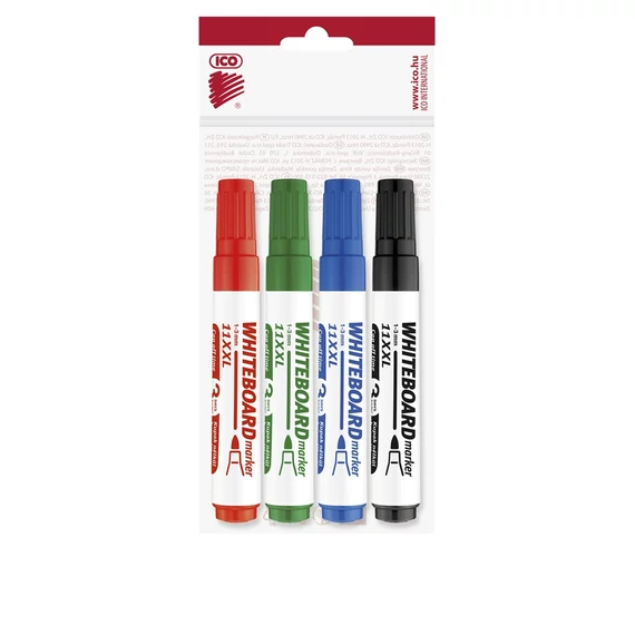 Tábla- és flipchart marker készlet, 1-3 mm, kúpos, ICO 