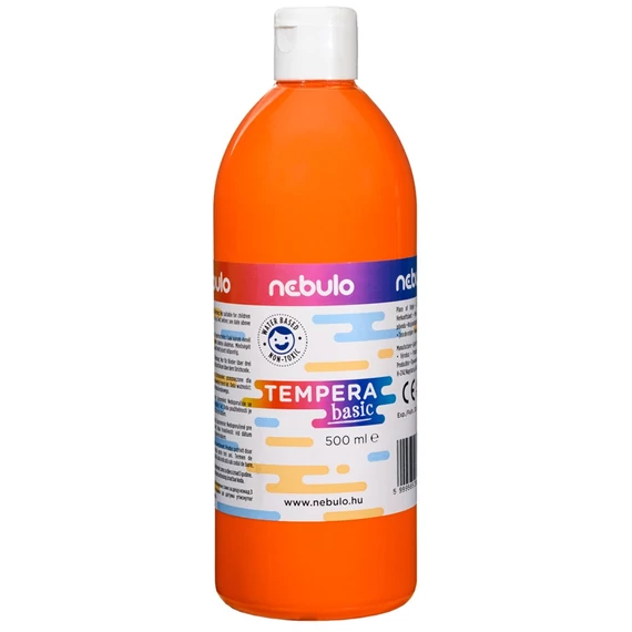 Tempera, 500 ml, NEBULO, narancssárga