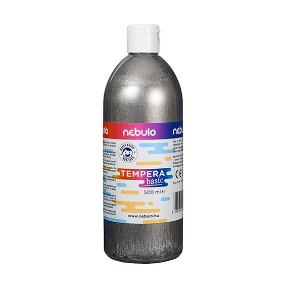 Tempera, 500 ml, NEBULO, ezüst