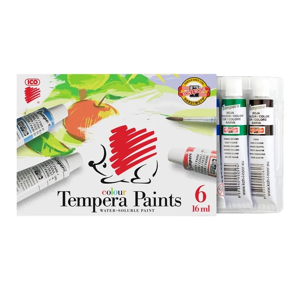 Tempera készlet, 6 darabos, ICO "Süni"