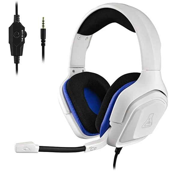The G-Lab Korp Cobalt Gaming Headset White