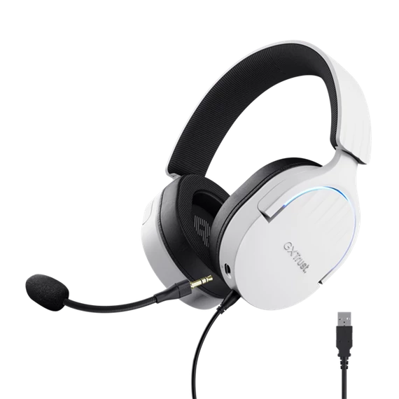 Trust 25302 GXT 490W Fayzo 7.1 USB vezetékes fehér gamer headset