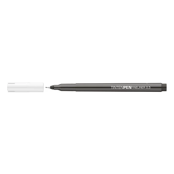 Rostirón, tűfilc vízbázisú, 0,5mm, kerek test, Tinten Pen Ico fekete