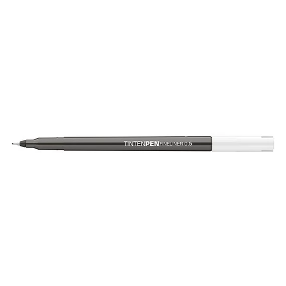 Rostirón, tűfilc vízbázisú, 0,5mm, kerek test, Tinten Pen Ico fekete