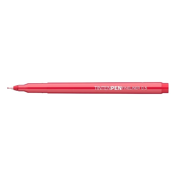Rostirón, tűfilc vízbázisú, 0,5mm, kerek test, Tinten Pen Ico piros