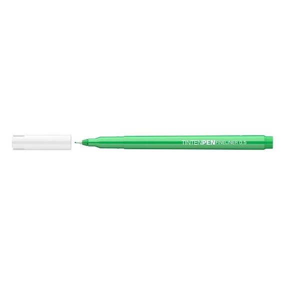Rostirón, tűfilc vízbázisú, 0,5mm, kerek test, Tinten Pen Ico zöld
