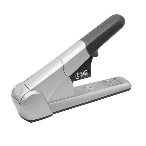 Tűzőgép, nagyteljesítményű, 80 lap, LEITZ "5551", ezüst