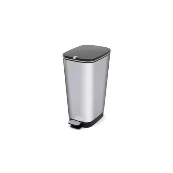 Pedálos szemetes, fémhatású, 45 l, CURVER 