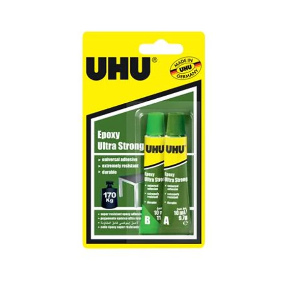 Ragasztó, erős, kétkomponensű, 2x10 ml, UHU 