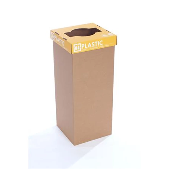 Szelektív hulladékgyűjtő, újrahasznosított, angol felirat, 60 l, RECOBIN 