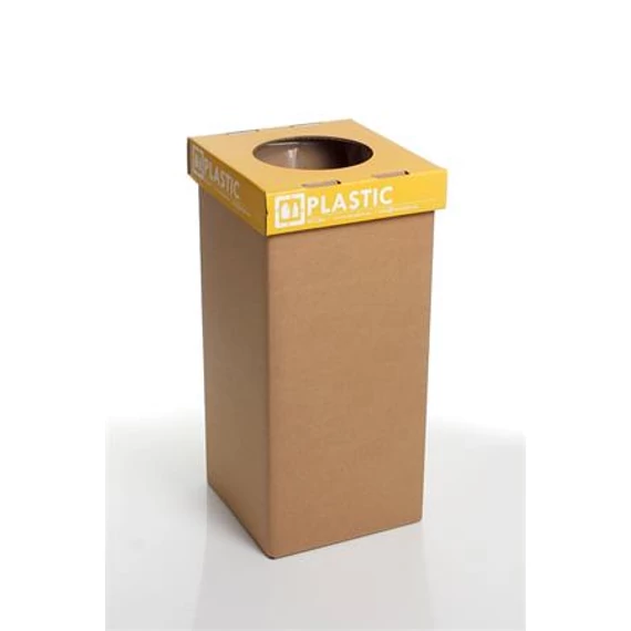 Szelektív hulladékgyűjtő, újrahasznosított, angol felirat, 20 l, RECOBIN 