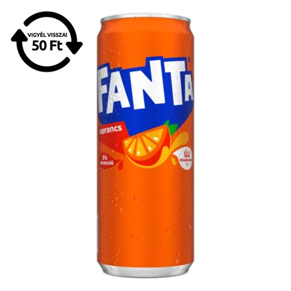 Üdítőital, szénsavas, 0,33 l, dobozos, FANTA