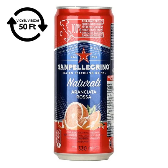 Üdítőital szénsavas SAN PELLEGRINO Aranciata Rossa 0,33L DRS