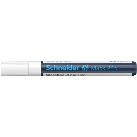 Üvegtábla marker, 1-3 mm, SCHNEIDER "Maxx 245", fehér