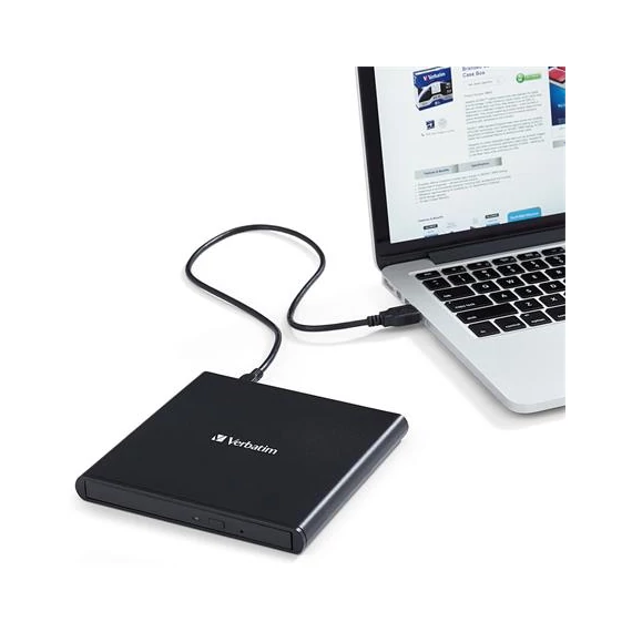 Blu-ray író, (külső meghajtó), 4K Ultra HD, USB 3.1 GEN 1 USB-C, VERBATIM 