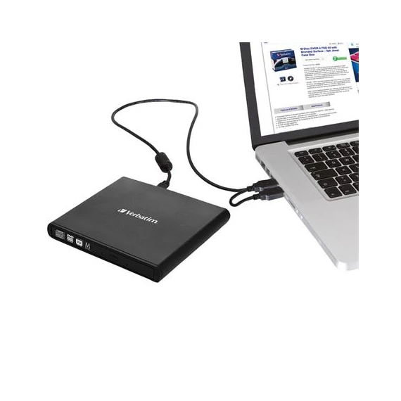 CD/DVD író, USB 2.0, külső, VERBATIM