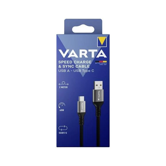 USB kábel, USB A – USB-C, 2m, VARTA