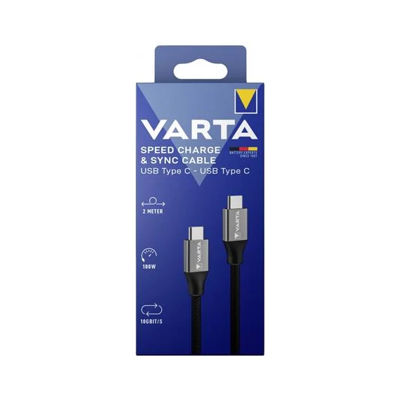 USB kábel, USB-C – USB-C, 2m, VARTA