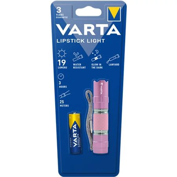 Elemlámpa, 1xAA, 1 LED, rúzs-forma, VARTA
