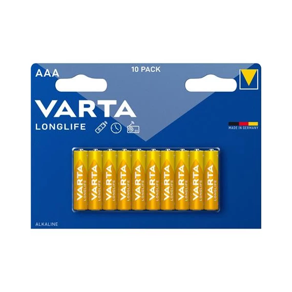 VARTA 4103101461 Longlife AAA (LR03) alkáli mikro ceruza elem 10db/bliszter