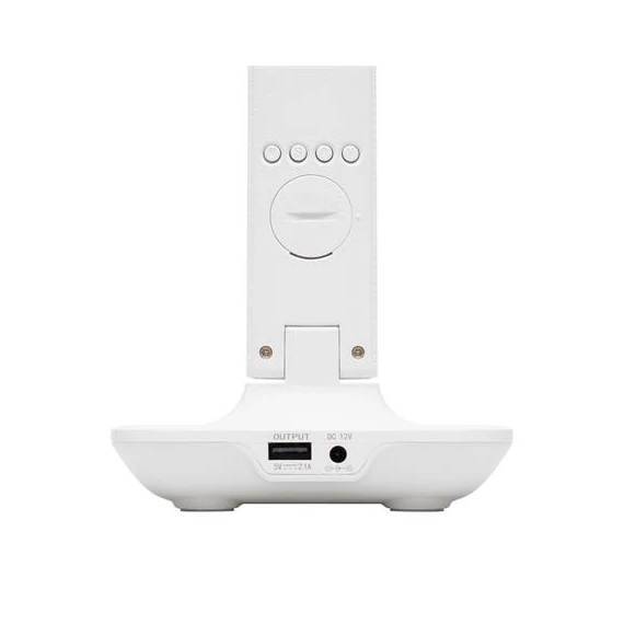 Asztali lámpa, LED, szabályozható, Qi töltővel, USB, HOME, fehér