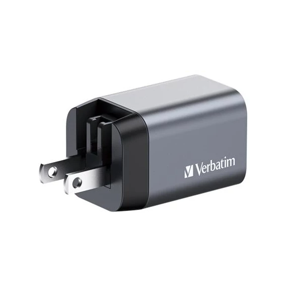 Hálózati töltő, 1xUSB-C PD (35W), USB-A QC 3.0, EU/UK/US, GaN, VERBATIM