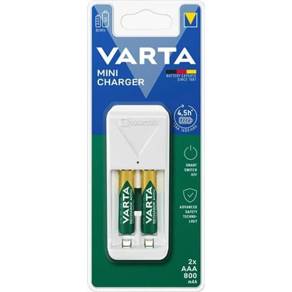 Varta 57656201421 Mini töltő + 2 db AAA 800 mAh akkumulátor