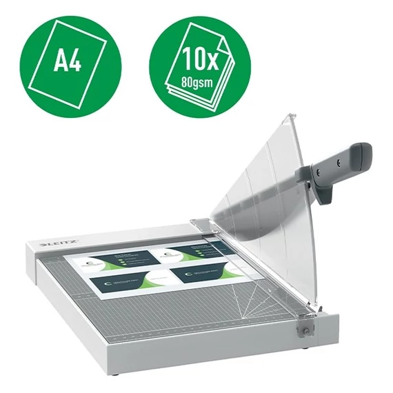 Vágógép, karos, A4, 10 lap, LEITZ 