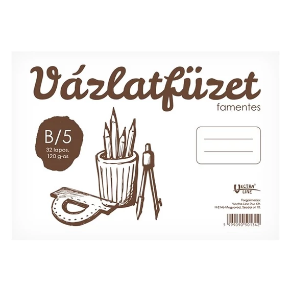 Vázlatfüzet famentes B/5