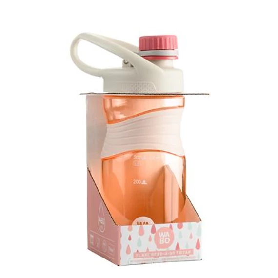 Kulacs, 450 ml, műanyag, WABO, rózsaszín