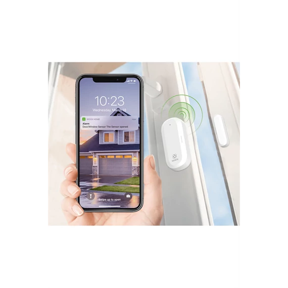 Woox Smart Zigbee Nyitásérzékelő - R7047 (ajtó/ablaknyitás érzékelés, 2xCR2032, Zigbee 3.0)