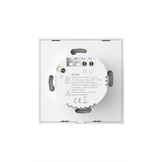 Woox Smart Zigbee Jelzőfényes Fali Kapcsoló - R7063 (Zigbee 3.0, beltéri)