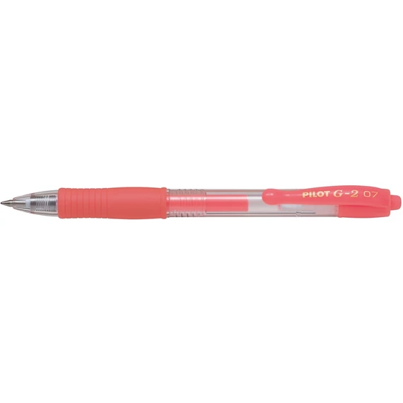Zseléstoll, 0,37 mm, nyomógombos, PILOT "G-2 Neon", piros