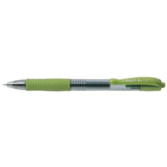 Zseléstoll, 0,32 mm, nyomógombos, PILOT "G-2", világoszöld