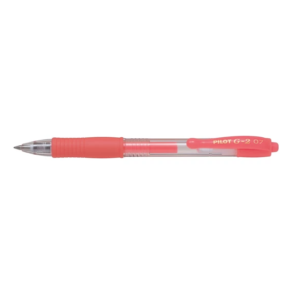 Zseléstoll, 0,37 mm, nyomógombos, PILOT "G-2 Neon", piros