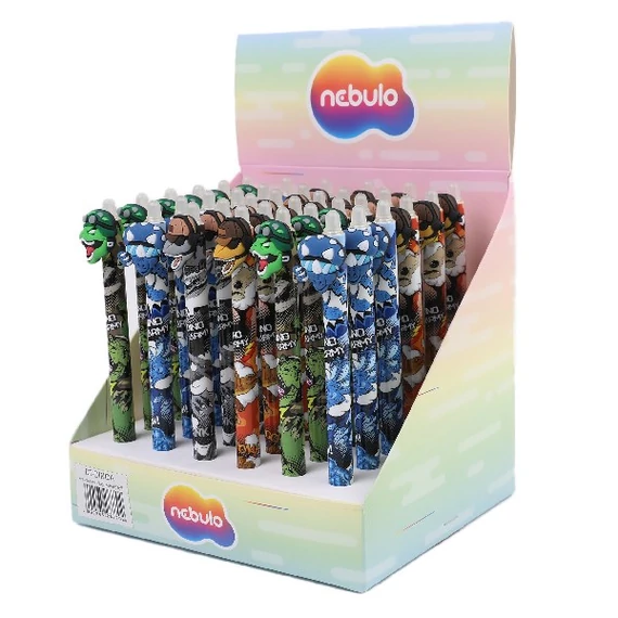 Zselés toll radírozható, Dino Army, 36 db/display Nebulo