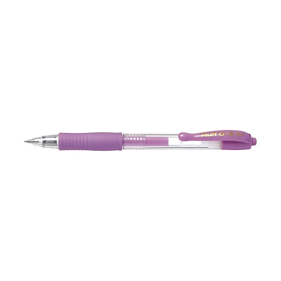 Zselés toll 0,7mm, nyomógombos Pilot G-2, írásszín pasztell lila