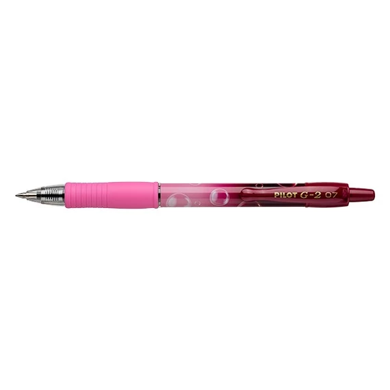 Zseléstoll PILOT G2 Bubble 0,7 rózsaszín test kék írásszín
