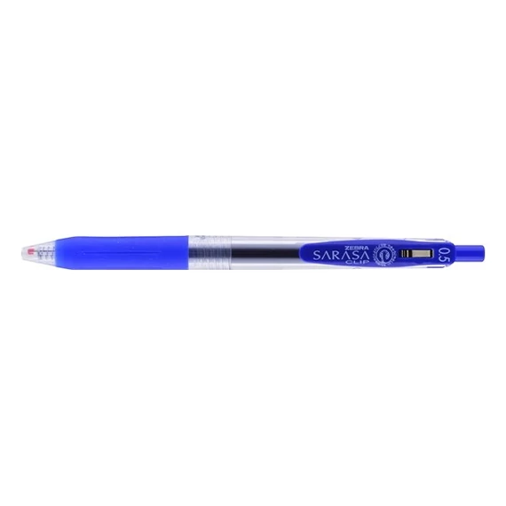 Zseléstoll ZEBRA Sarasa nyomógombos 0,5 mm kobaltkék
