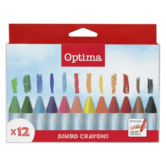 Zsírkréta OPTIMA Jumbo 12db-os készlet