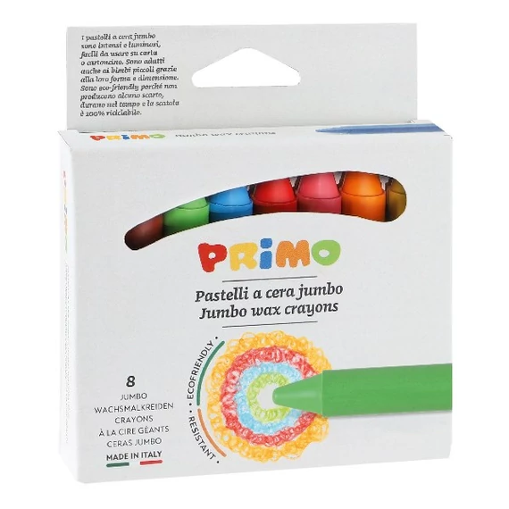 Zsírktréta PRIMO jumbo kerek hegyezett 8 darabos