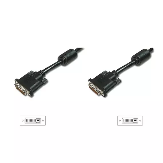Assmann DVI connection cable DVI(24+1) M/M DVI-D Dual Link 3m Black