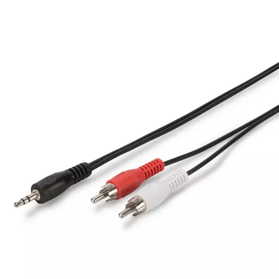 Assmann Stereo Audio adapter cable M/M 3.5mm - 2x RCA 2,5m Black