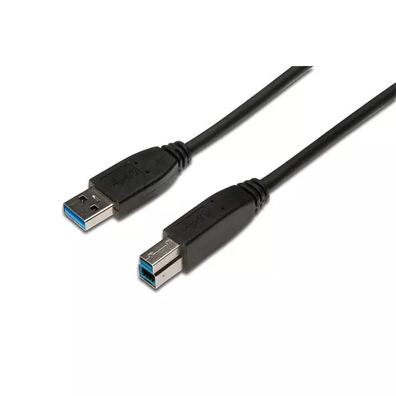 Assmann USB3.0 connection cable type A - B M/M 1,8m Black