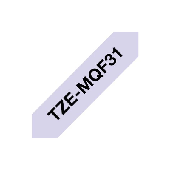 Brother TZe-MQF31 laminált P-touch szalag (12mm) Black on Pastel Purple - 4m