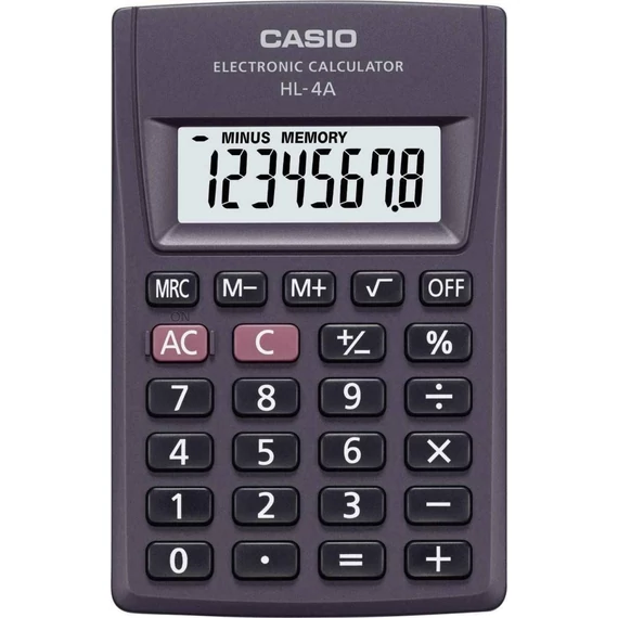 Zsebszámológép, 8 számjegy, CASIO 