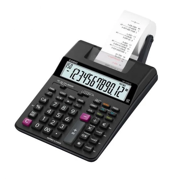 Számológép, szalagos, 12 számjegy, 2 színű nyomtató, CASIO 