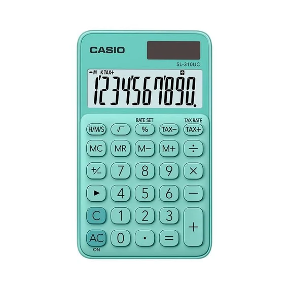 Zsebszámológép, 10 számjegy, CASIO 
