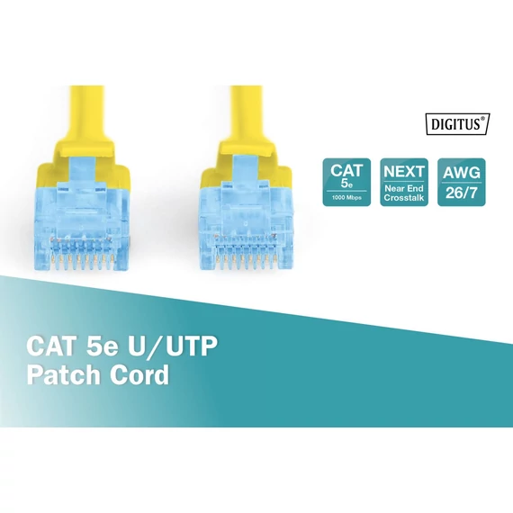Digitus CAT5e U-UTP Patch Cable 2m Yellow